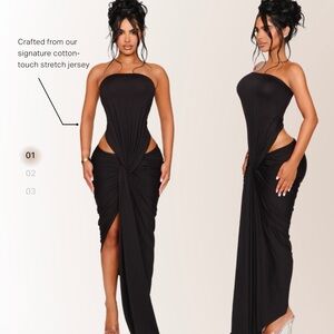 Coucoo Kali Knot Dress - Blackout